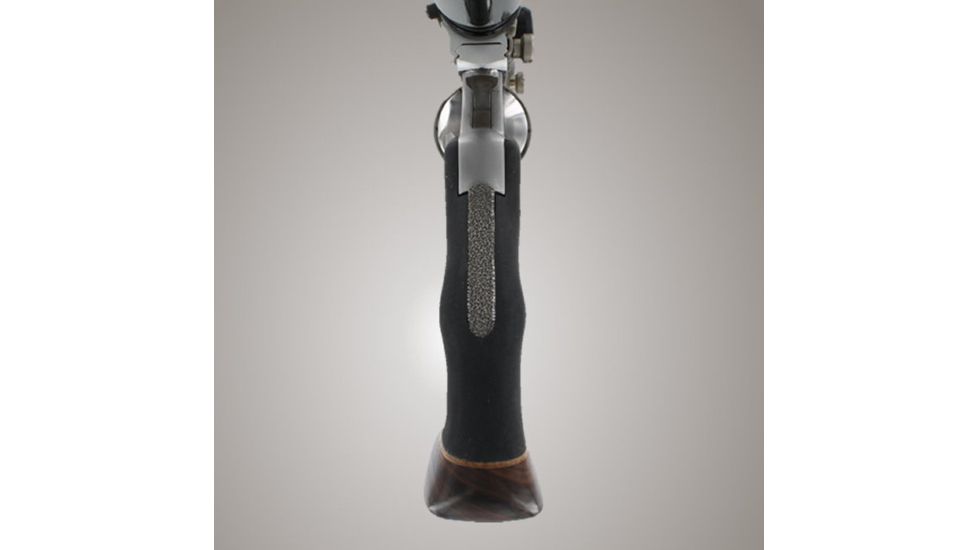 Hogue S&amp;W N Round Butt Conversion Rubber Monogrip W/Wood Big Butt, No Finger Grooves 25016