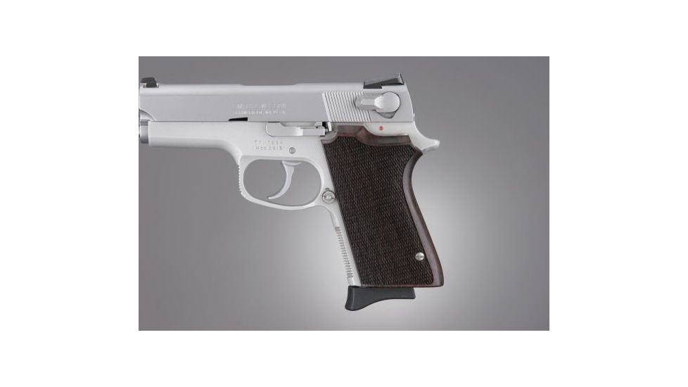Hogue S&amp;W 3913 series Rosewood Checkered 13911