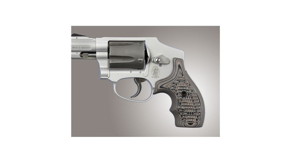 Hogue S&amp;W J Frame Round Butt Grip, Bantam Piranha G-10 G-Mascus Dark Earth 82307