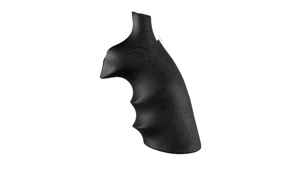 Hogue S&amp;W K&amp;L Conversion Finger Grooves Frame Round Butt Grip, G10 Solid Black 190645