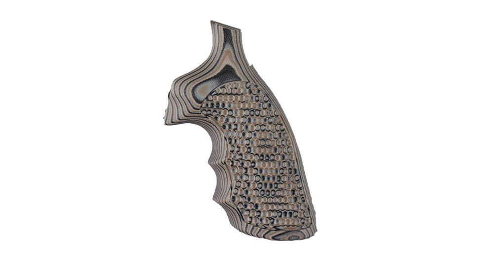 Hogue S&amp;W K&amp;L Conversion Finger Grooves Frame Round Butt Grip, Piranha G-10, G-Mascus Dark Earth 190648
