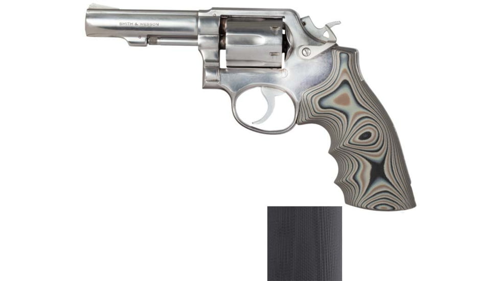 Hogue S&amp;W K&amp;L Frame Square Butt Grip, Finger Grooves, Smooth, G10, Black, 10169