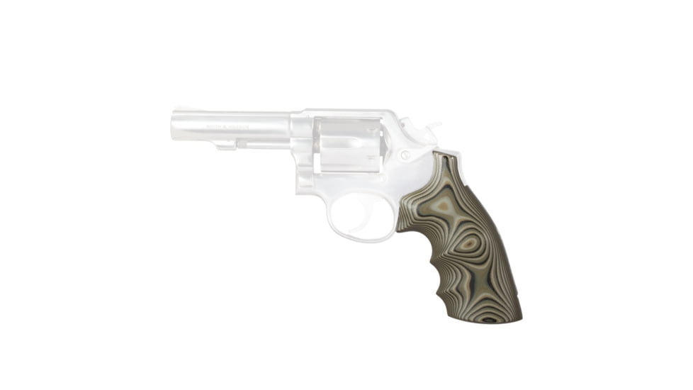 Hogue S&amp;W K&amp;L Frame Square Butt Grip, Finger Grooves, Smooth, G10 - G-Mascus, Green Lava, 10168