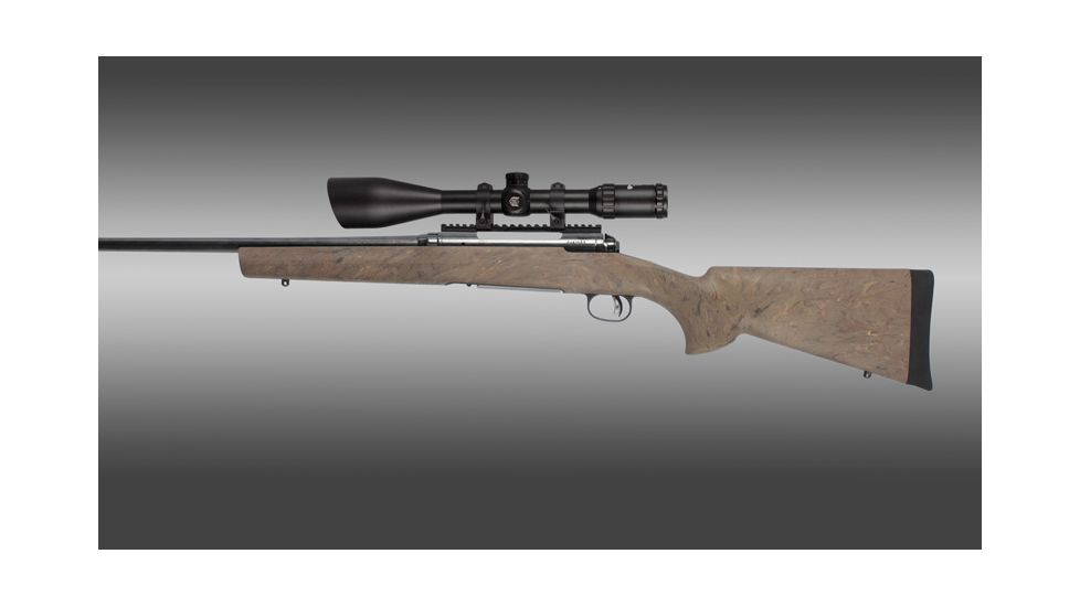 Hogue Savage 10, 12 &amp; 16 Detachable Box Mag / Hinged Floor Plate Short Action Heavy Barrel Full Bed Block Stock Ghillie Tan 11912