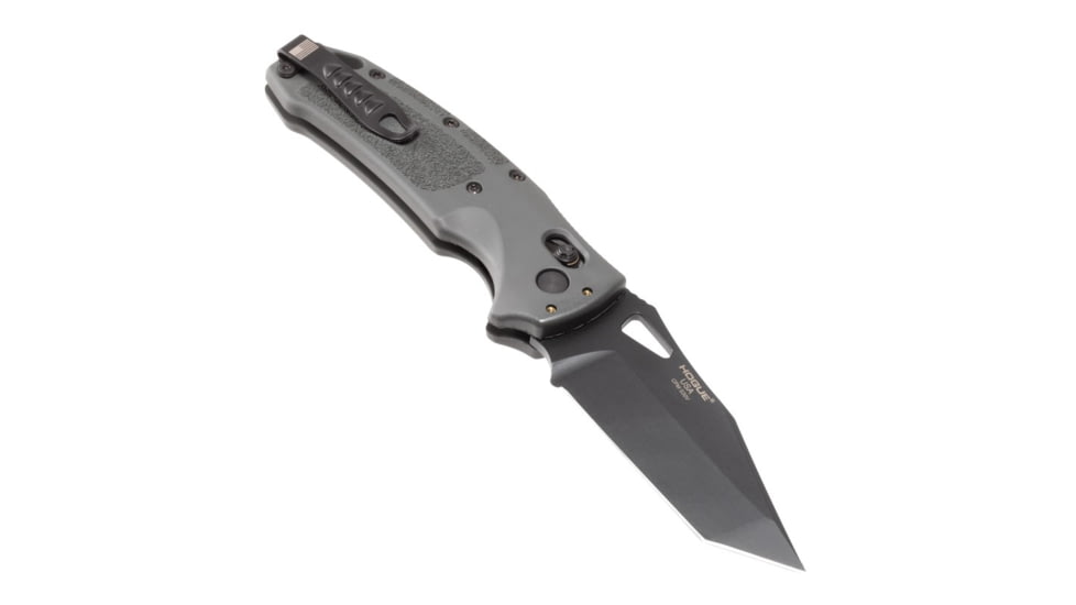 Hogue Sig K320 Tactical Folding Knife, 3.5in, Black Finish, CPM-S30V, Tanto, Gray Handle, Polyamide Nylon 12 Handle, 36362
