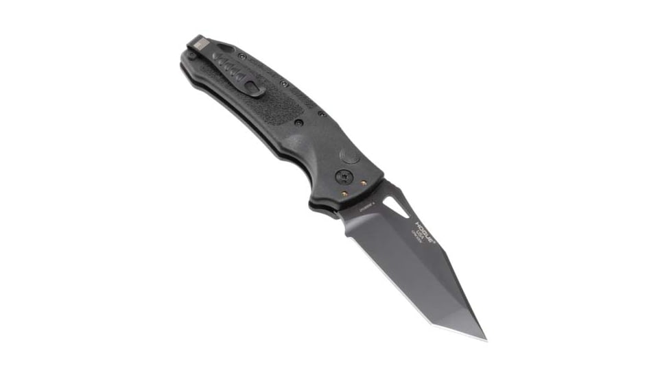 Hogue Sig K320A Automatic Folding Knife, 3.5in, CPM S30V Stainless, Tanto Blade, Black Cerakote, Black Polymer Handle, 36320