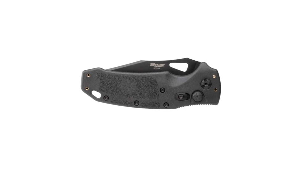 Hogue Sig K320A Automatic Folding Knife, 3.5in, CPM S30V Stainless, Tanto Blade, Black Cerakote, Black Polymer Handle, 36320
