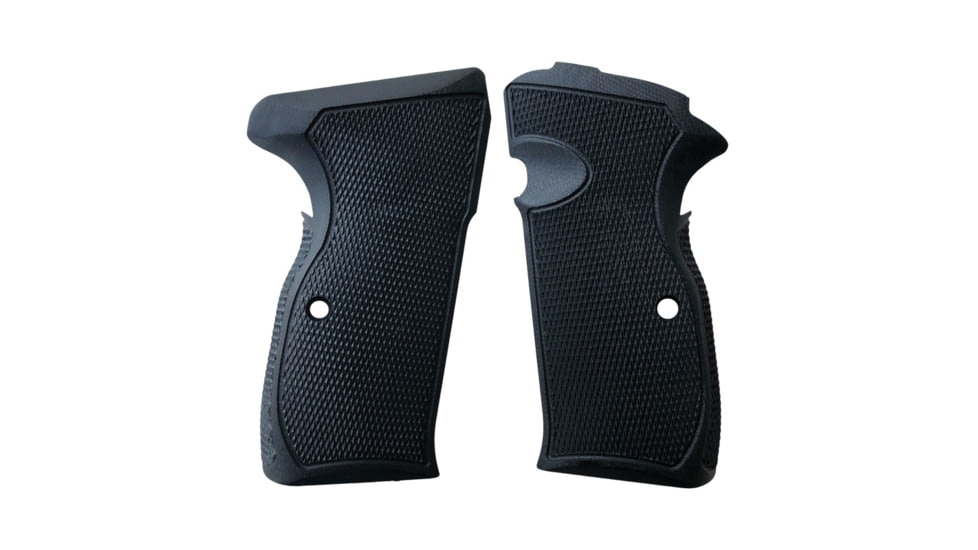 Hogue Sig Sauer P210 American Model Non-Ambi Grip, Alum and Steel Frame, Checkered, G10, Solid Black, 12179