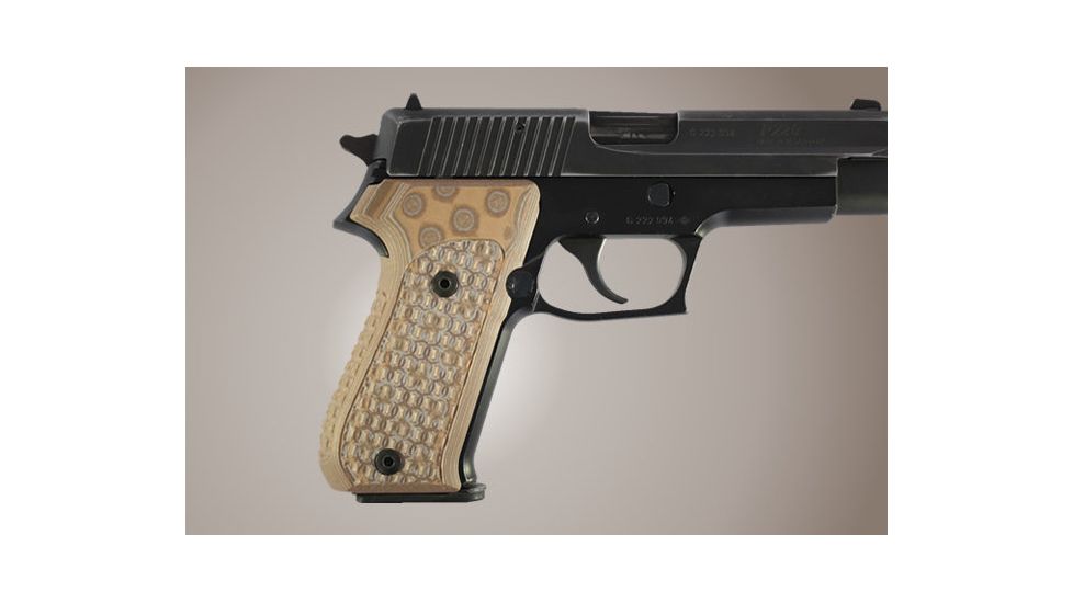 Hogue SIG Sauer P220 American Chain Link G-10 - G-Mascus Tan 20117-TAN