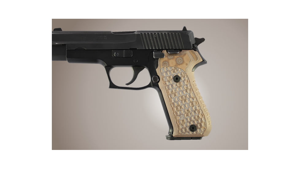 Hogue SIG Sauer P220 American Chain Link G-10 - G-Mascus Tan 20117-TAN