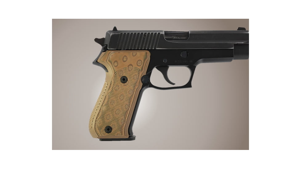 Hogue SIG Sauer P220 American Checkered G-10 - G-Mascus Tan 20177-TAN