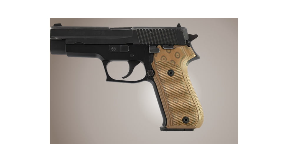 Hogue SIG Sauer P220 American Checkered G-10 - G-Mascus Tan 20177-TAN