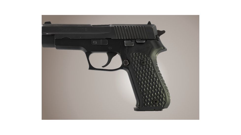 Hogue SIG Sauer P220 American Chain Link G-10 - Solid Black 20119