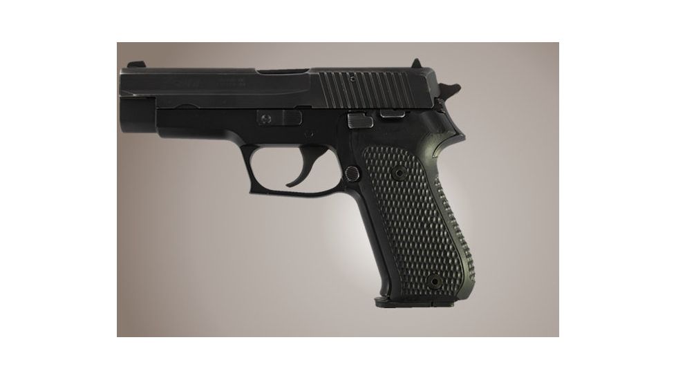 Hogue SIG Sauer P220 American Piranha Grip G-10 - Solid Black 20139
