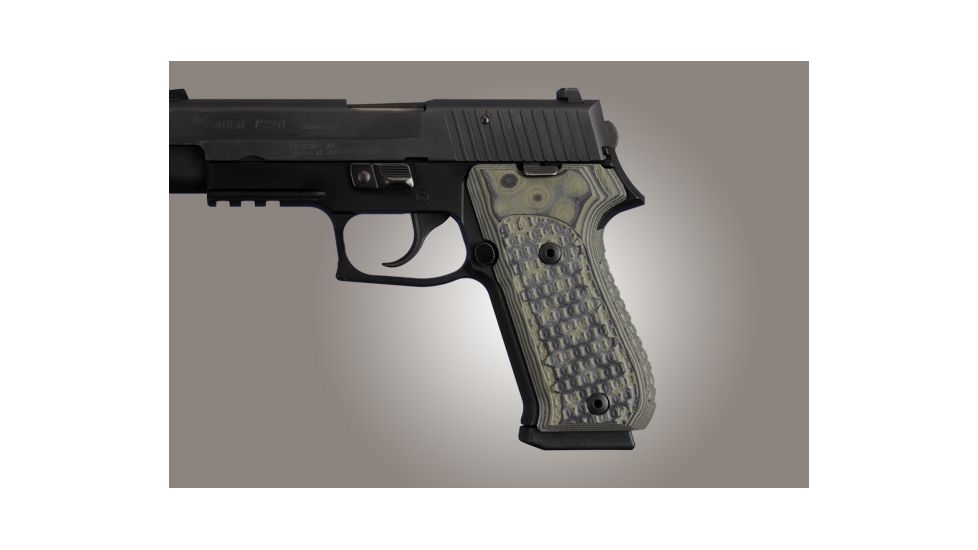 Hogue SIG Sauer P220 DAK American Chain Link G-10 - G-Mascus Green 20108