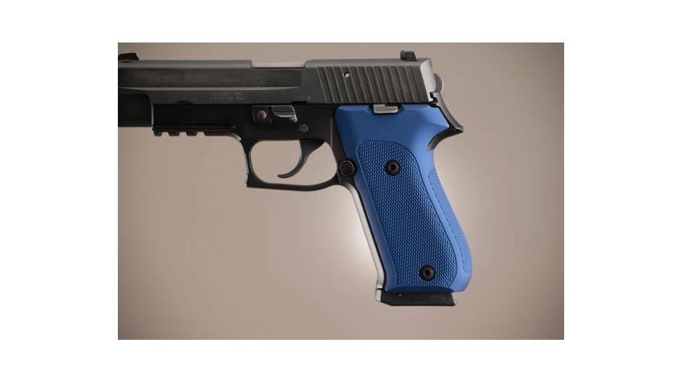 Hogue SIG Sauer P220 DAK American Checkered Aluminum - Matte Blue Anodized 20153