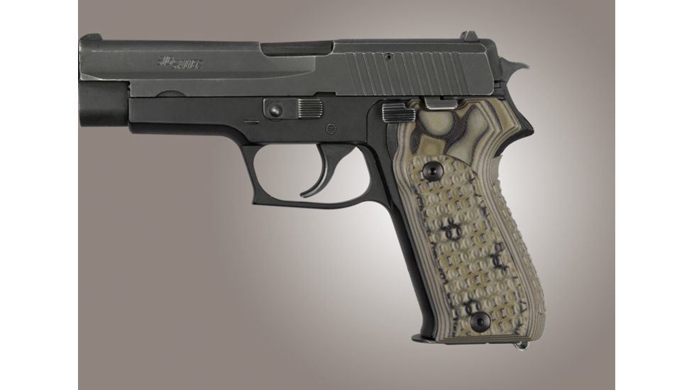 Hogue SIG Sauer P220 European Chain Link G-10 - G-Mascus Green 21118