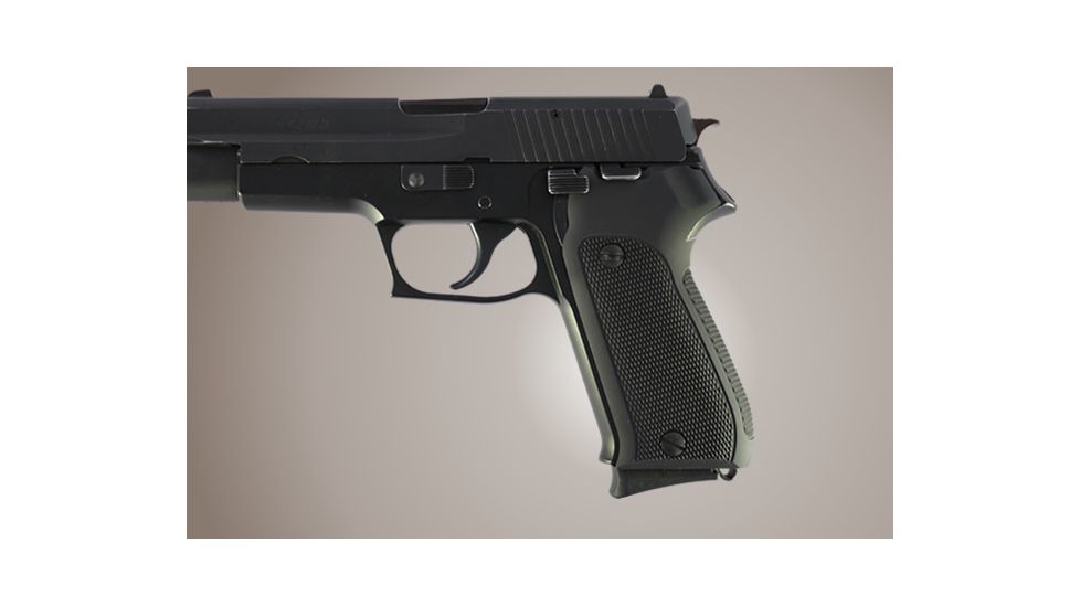 Hogue Sig Sauer P220 European Checkered Aluminum Matte Black Anodized 21170