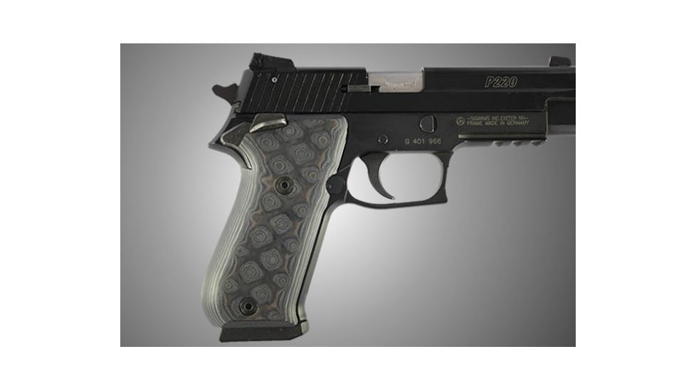 Hogue SIG Sauer P220 SAO American G-10 - G-Mascus Black/Gray 21147-BLKGRY