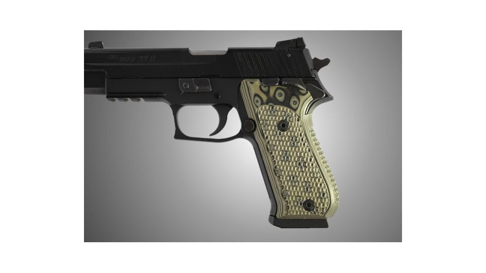 Hogue SIG Sauer P220 SAO American Piranha Grip G-10 - G-Mascus Green 21128