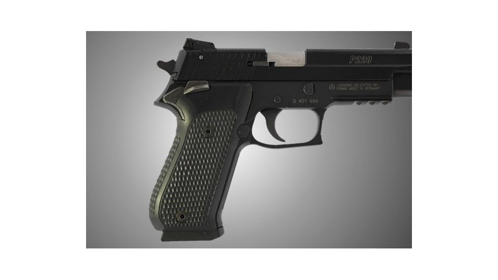 Hogue SIG Sauer P220 SAO American Piranha Grip G-10 - Solid Black 21129