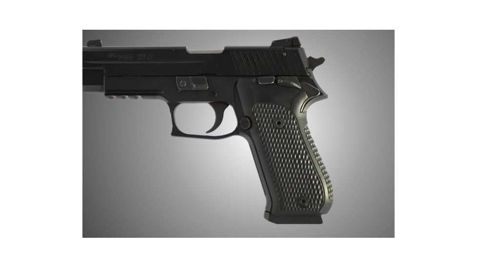 Hogue SIG Sauer P220 SAO American Piranha Grip G-10 - Solid Black 21129