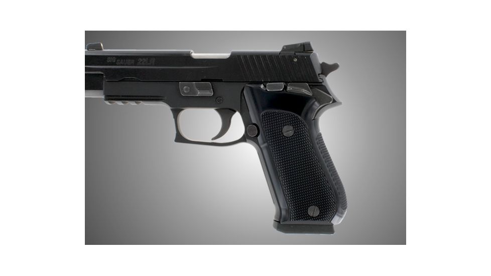 Hogue Sig Sauer P220 Sao American Checkered Aluminum Brushed Gloss Black Anodized 21156