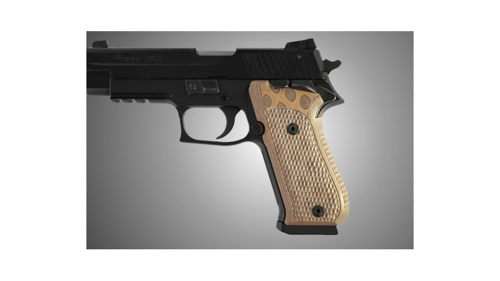 Hogue SIG Sauer P220 SAO American Piranha Grip G-10 - G-Mascus Tan 21127-TAN