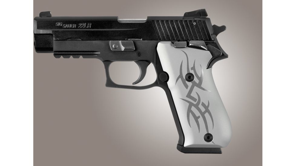 Hogue SIG Sauer P220 SAO American Tribal Aluminum - Clear Anodized 21104