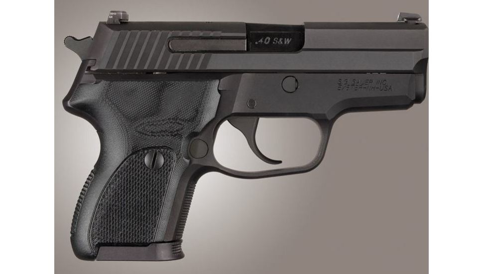 Hogue SIG Sauer P224 DA/SA Checkered G10, Solid Black, Screws And Bushings Included, Black 22179
