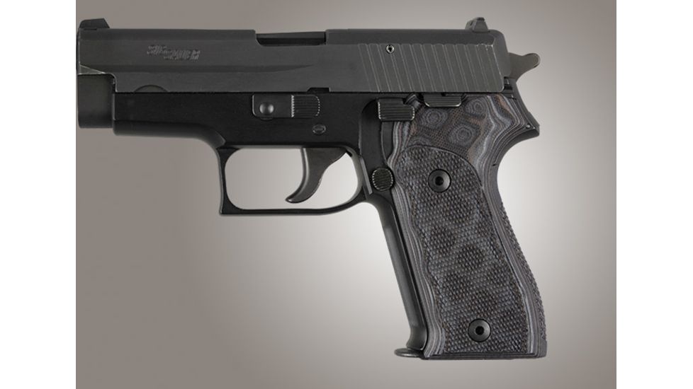 Hogue SIG Sauer P225 Checkered G-10 - G-Mascus Black/Gray 27177-BLKGRY