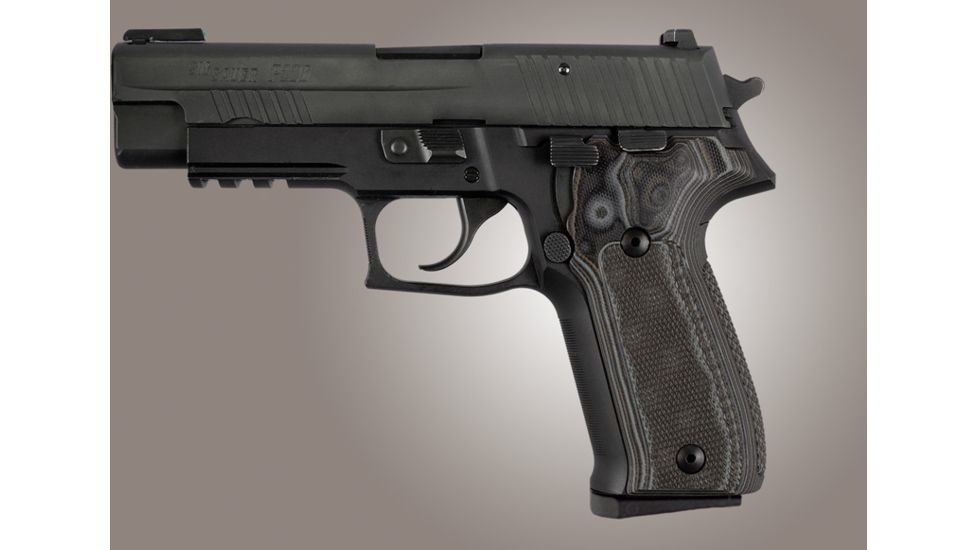 Hogue SIG Sauer P226 Checkered G-10 - G-Mascus Black/Gray 26177-BLKGRY