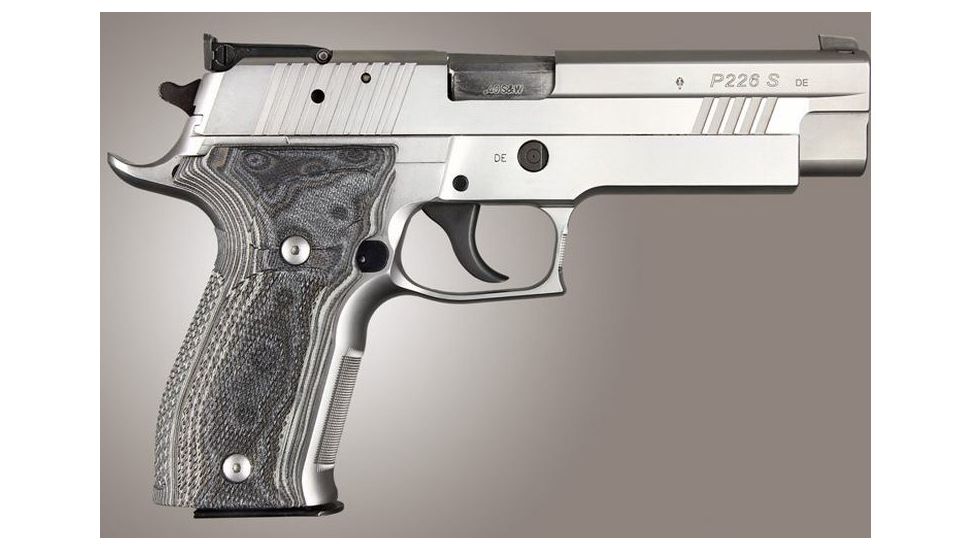 HOGUE SIG Sauer P226 DA/SA Allround Checkered G10, G-Mascus Black/Gray, Black/Grey 23157