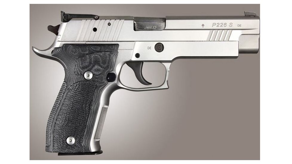 HOGUE SIG Sauer P226 DA/SA Allround Checkered G10, G-Mascus Black, Black 23759
