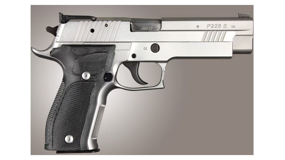 HOGUE SIG Sauer P226 DA/SA Allround Checkered G10, Solid Black, Black 23159