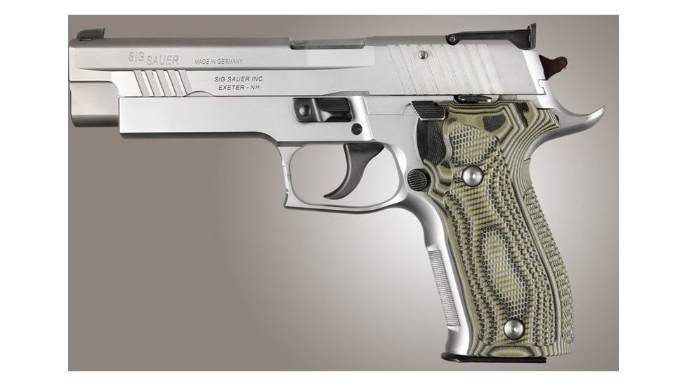HOGUE SIG Sauer P226 DA/SA Allround Piranha Grip G10, G-Mascus Green, Green 23128
