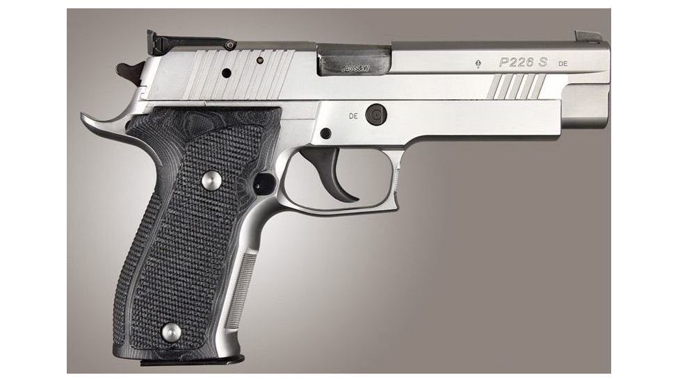 HOGUE SIG Sauer P226 DA/SA Allround Piranha Grip G10, G-Mascus Black, Black 23729