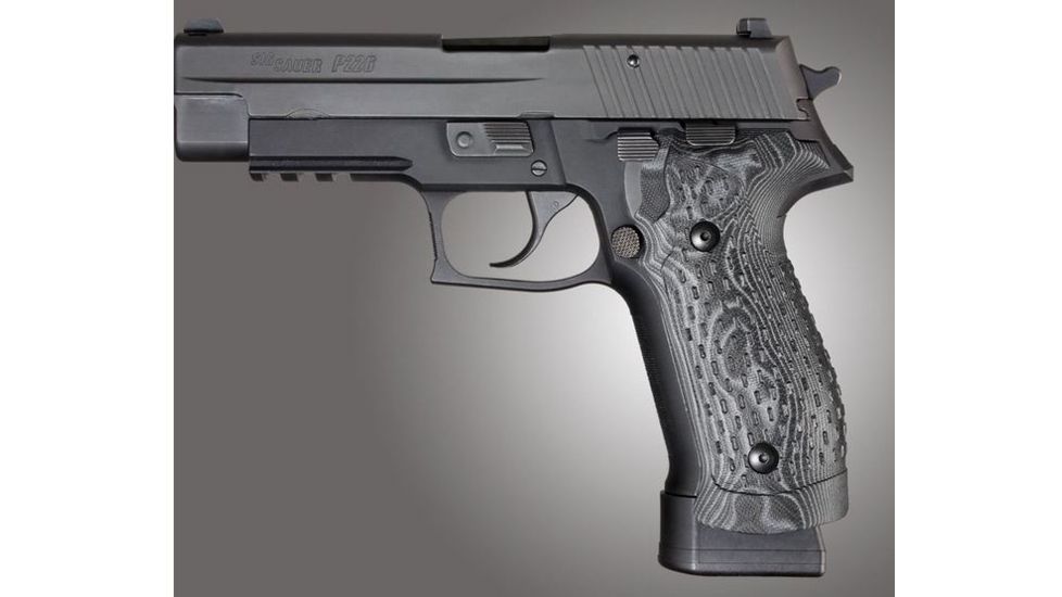 HOGUE SIG Sauer P226 DA/SA Magrip Chain Link G10, G-Mascus Black, Black 23719