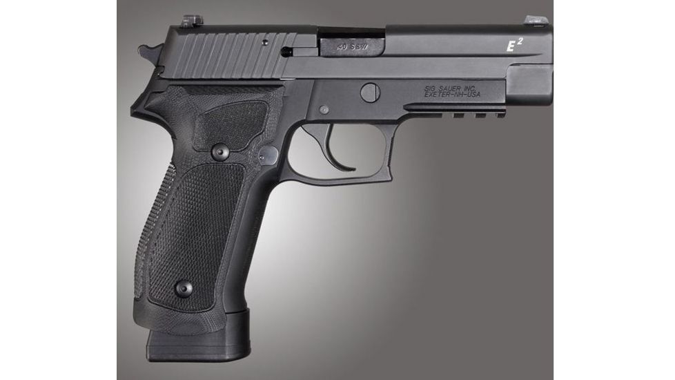 HOGUE SIG Sauer P226 DA/SA Magrip Checkered G10, Solid Black, Black 23179
