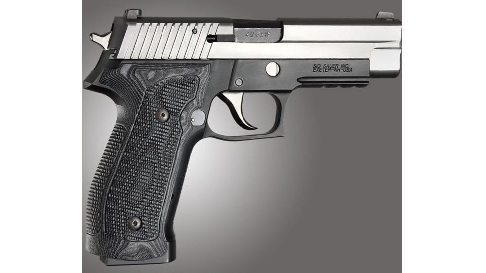 HOGUE SIG Sauer P226 DA/SA Magrip Piranha Grip G10, G-Mascus Black, Black 23739