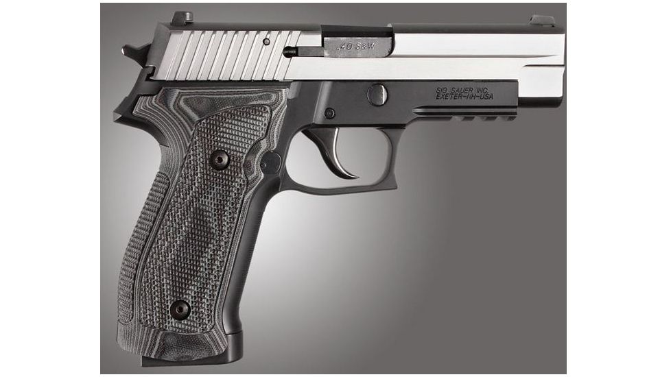 HOGUE SIG Sauer P226 DA/SA Magrip Piranha Grip G10, G-Mascus Black/Gray, Black/Grey 23137