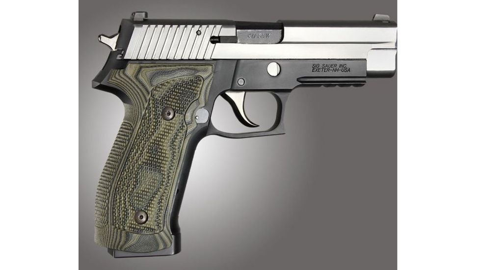 HOGUE SIG Sauer P226 DA/SA Magrip Piranha Grip G10, G-Mascus Green, Green 23138