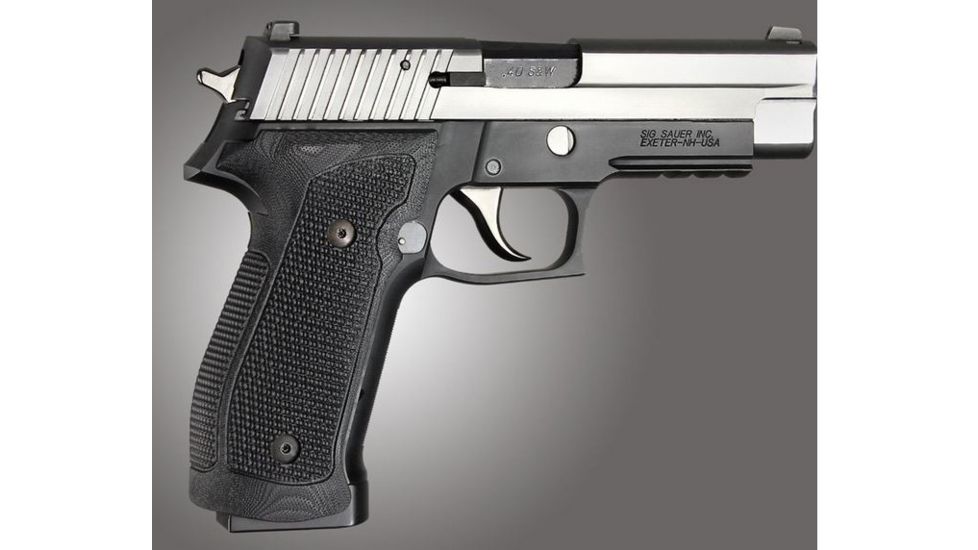 HOGUE SIG Sauer P226 DA/SA Magrip Piranha Grip G10, Solid Black, Black 23139