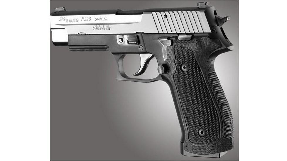 HOGUE SIG Sauer P226 DA/SA Magrip Piranha Grip G10, Solid Black, Black 23139