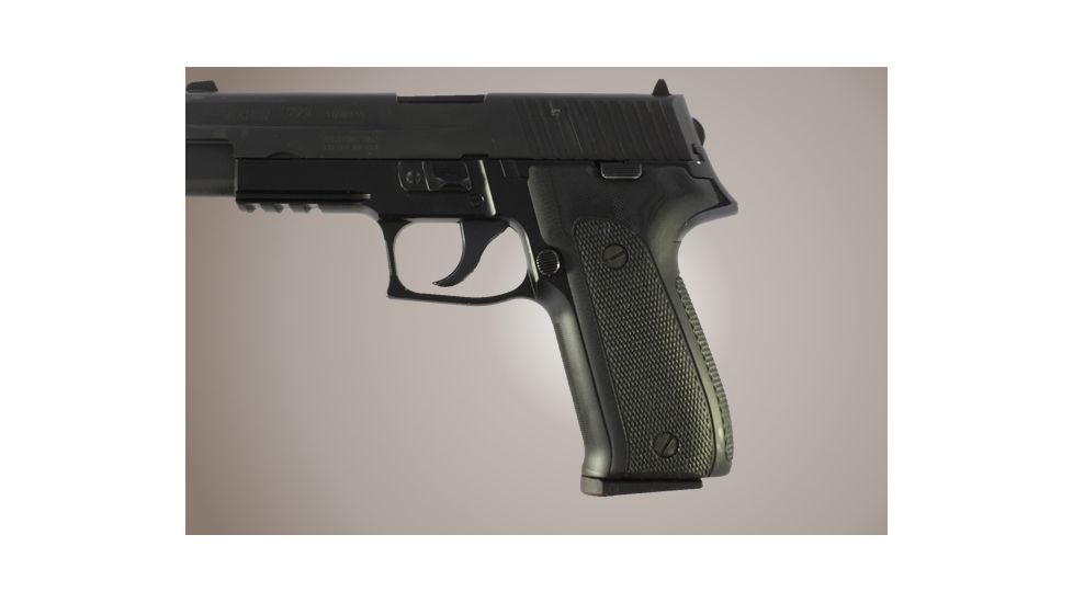 Hogue SIG Sauer P226 DAK Checkered G-10 - Solid Black 26159