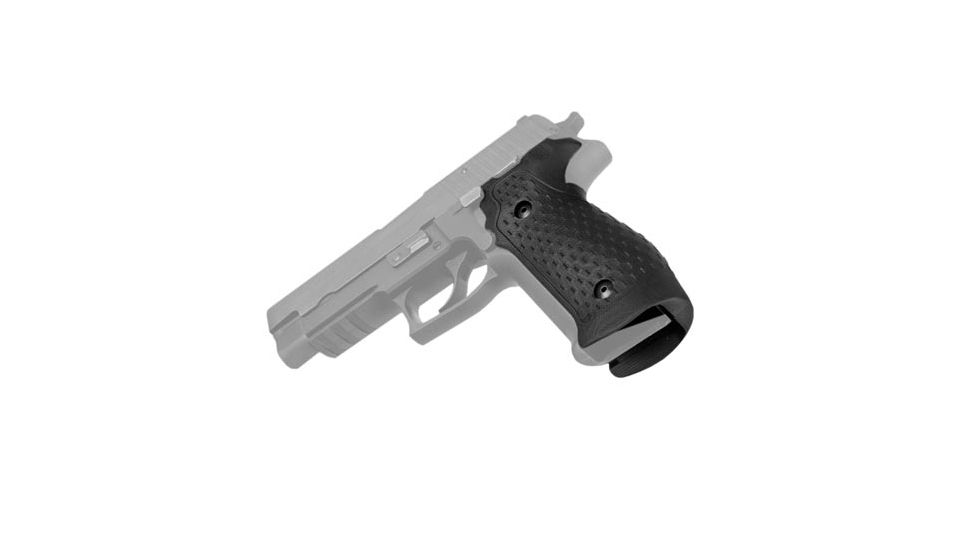 Hogue Sig Sauer P226 Double/Single Action Magrip, Chain Link G-10 Solid Black 190652