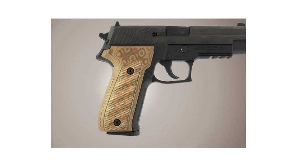 Hogue SIG Sauer P226 Checkered G-10 - G-Mascus Tan 26177-TAN