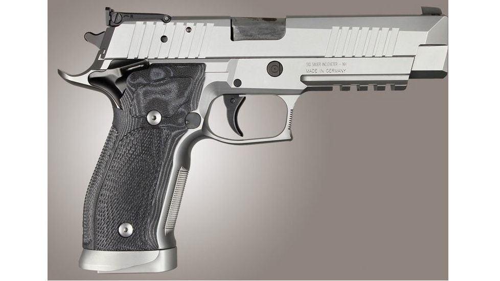 HOGUE SIG Sauer P226 SAO X5 X6 Checkered G10, G-Mascus Black, Black 33779