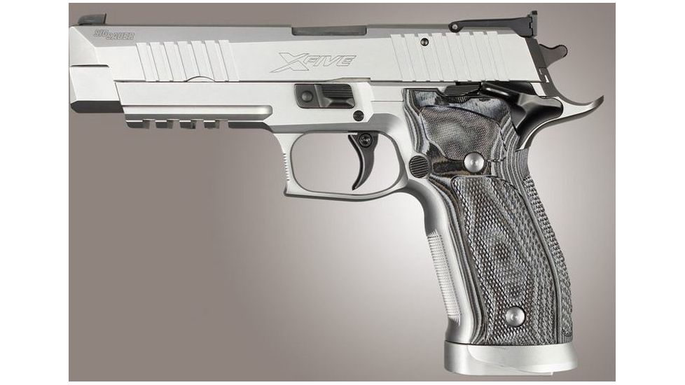 HOGUE SIG Sauer P226 SAO X5 X6 Checkered G10, G-Mascus Black/Gray, Black/Grey 33177