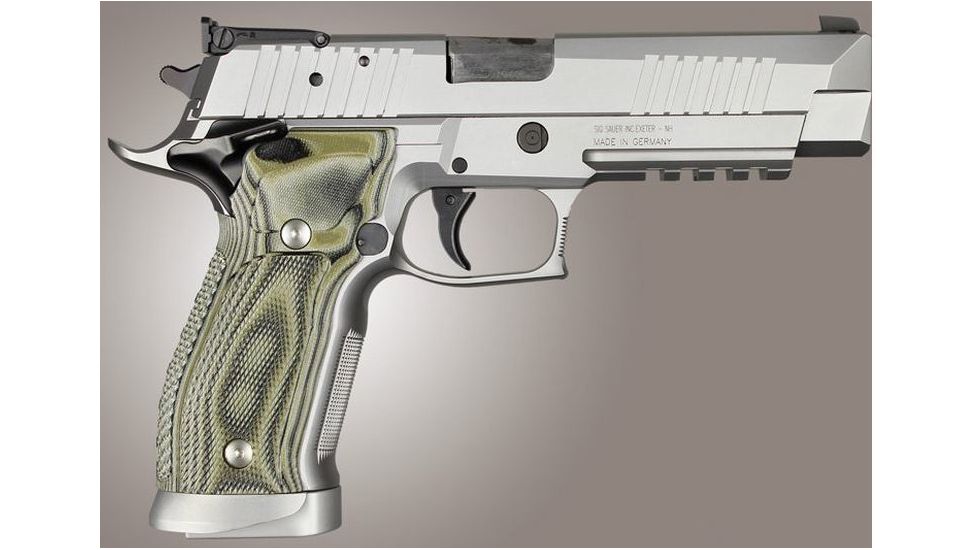 HOGUE SIG Sauer P226 SAO X5 X6 Checkered G10, G-Mascus Green, Green 33178